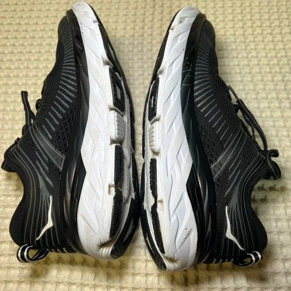 Hoka One One Bondi 7 Black White Running Shoes Womens 8.5 1110519 BWHT - Picture 10 of 10